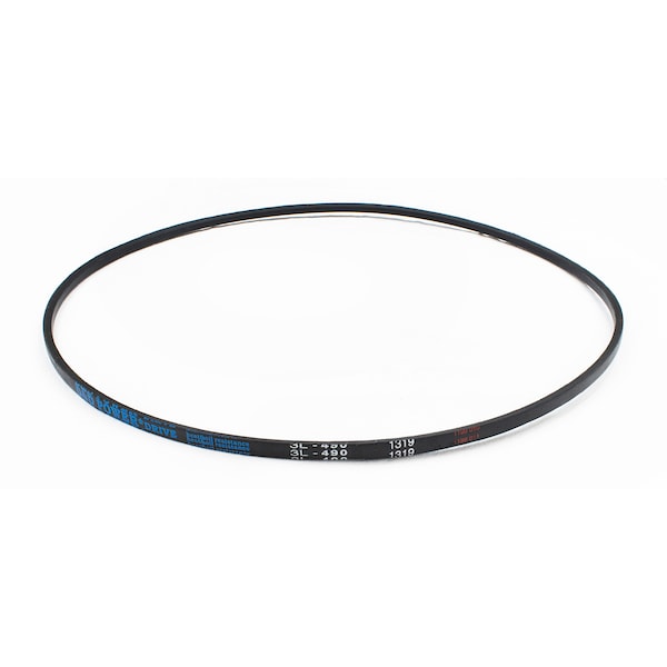D&D 3L490 FHP V-Belt, 49 in Outside Length, 3/8 in Top Width, 7/32 in Thickness, 1 Ribs 3L490 - main